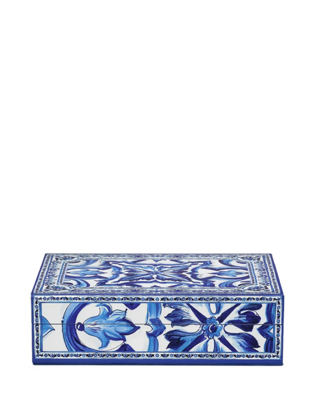 Dolce & Gabbana Large Decorated Trinket Box (25cm X 18.5cm) - Blue 