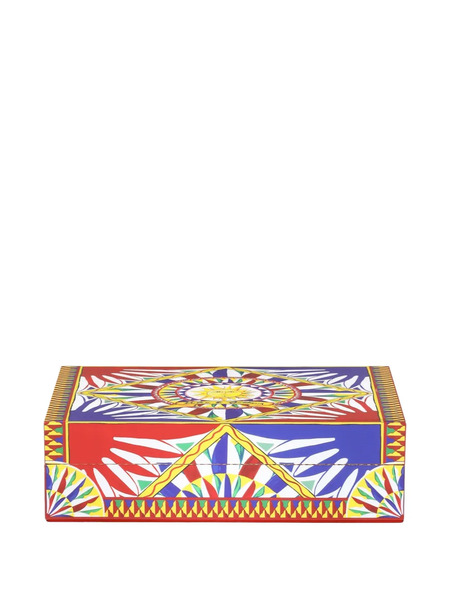  Dolce & Gabbana Large Decorated Trinket Box (25cm X 18.5cm) - Red 