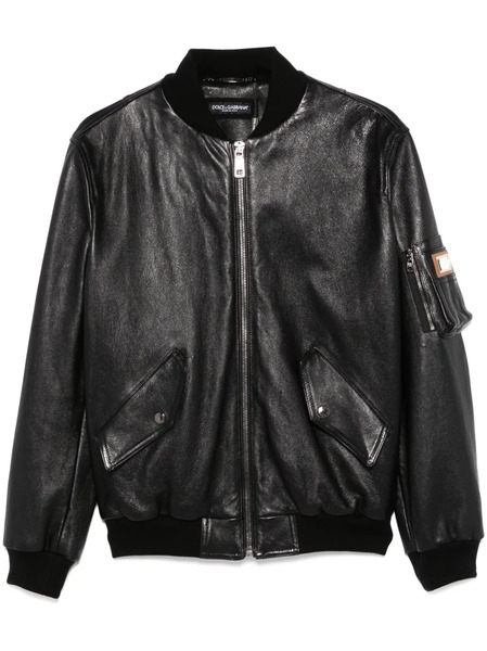  Dolce & Gabbana Leather Jacket - Black 
