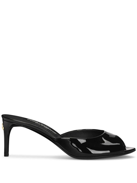  Dolce & Gabbana Leather Mules - Black 