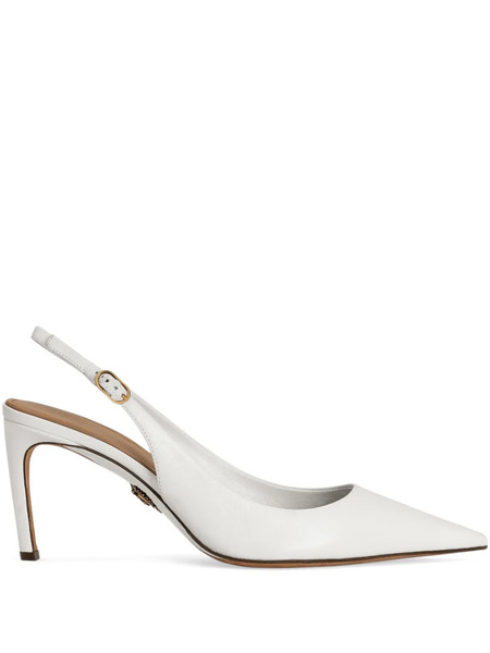  Dolce & Gabbana Leather Slingback Pumps - White 