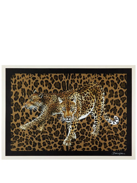  Dolce & Gabbana Leopard Motif Placemats - Brown 