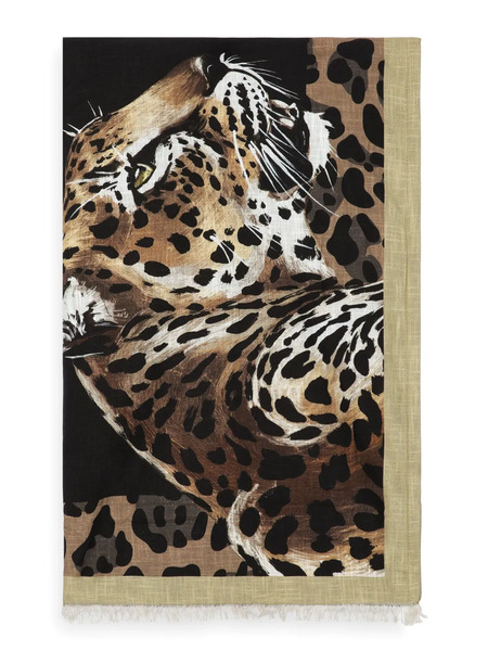 Dolce & Gabbana Leopard-print Beach Towel - Black 