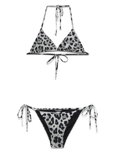  Dolce & Gabbana Leopard-print Bikini - Grey 