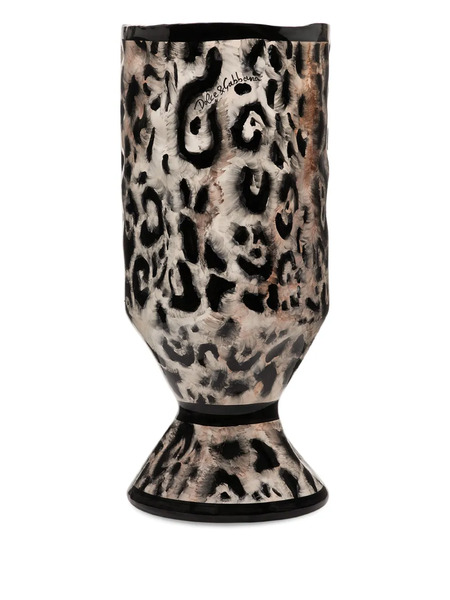  Dolce & Gabbana Leopard-print Ceramic Vase - Brown 