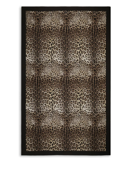  Dolce & Gabbana Leopard-print Tablecloth (340cm X 200cm) - Black 