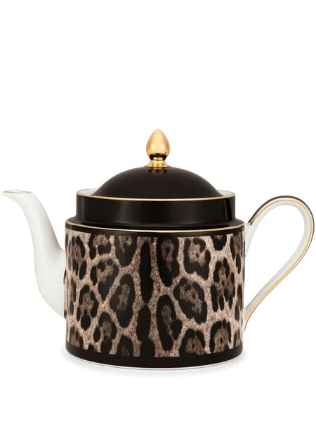  Dolce & Gabbana Leopard-print Teapot - Brown 