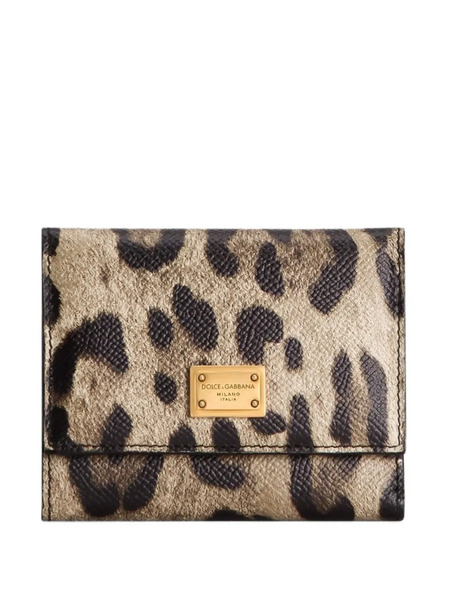  Dolce & Gabbana Leopard-print Zip Wallet - Brown 