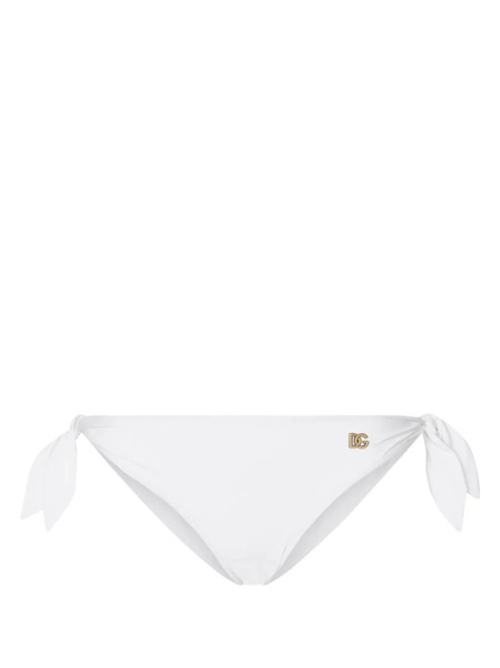  Dolce & Gabbana Logo-plaque Bikini Bottom - White 