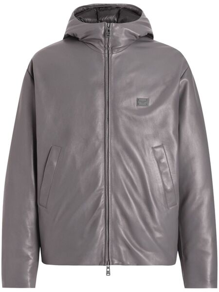  Dolce & Gabbana Logo-plaque Bomber Jacket - Grey 