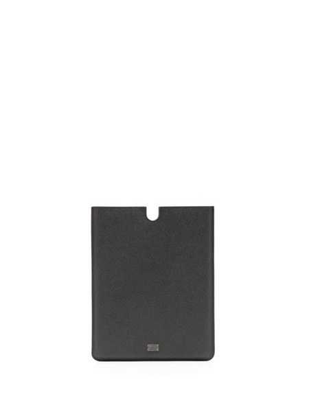  Dolce & Gabbana Logo-plaque Leather Tablet Case - Grey 
