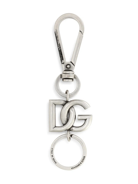  Dolce & Gabbana Logo-plaque Silver-tone Keyring 