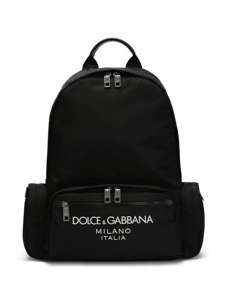  Dolce & Gabbana Logo-stamp Backpack - Black 