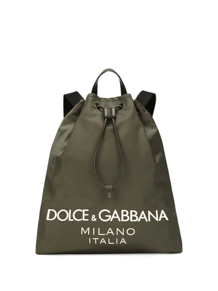  Dolce & Gabbana Logo-stamp Zipped Backpack - Green 