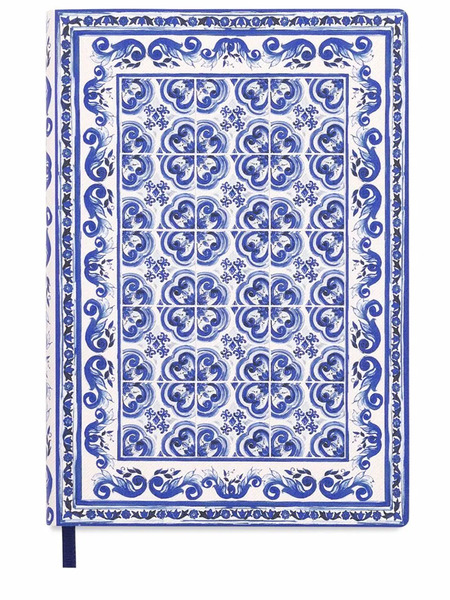  Dolce & Gabbana Mediterranean Print Notebook - Blue 