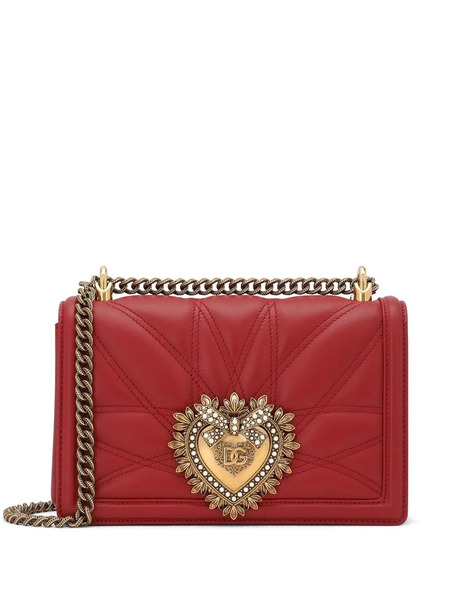  Dolce & Gabbana Medium Devotion Quilted Shoulder Bag - Red 