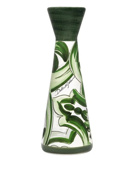  Dolce & Gabbana Medium Printed Candle Holder - Green 