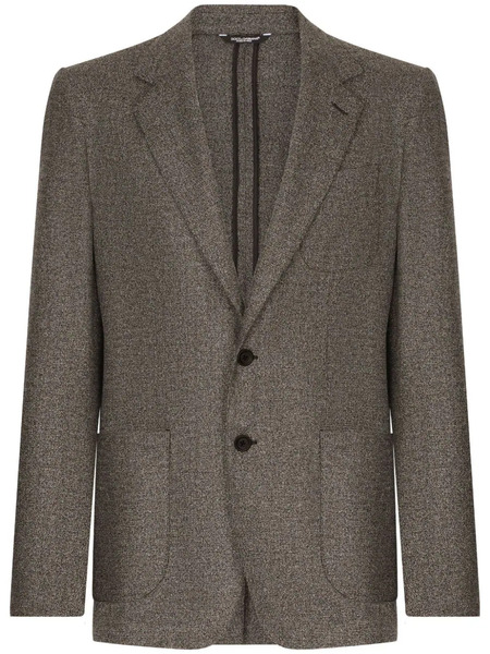  Dolce & Gabbana Notched Lapel Single-breasted Jacket - Grey 