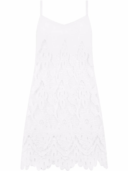  Dolce & Gabbana Openwork Sleeveless Minidress - White 