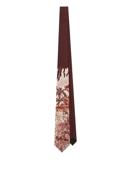 Dolce & Gabbana Pin-up Print Silk Tie - Red 