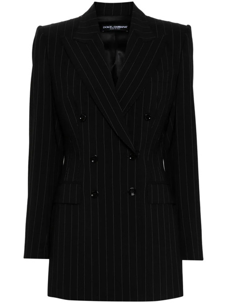  Dolce & Gabbana Pinstripe-pattern Blazer - Black 