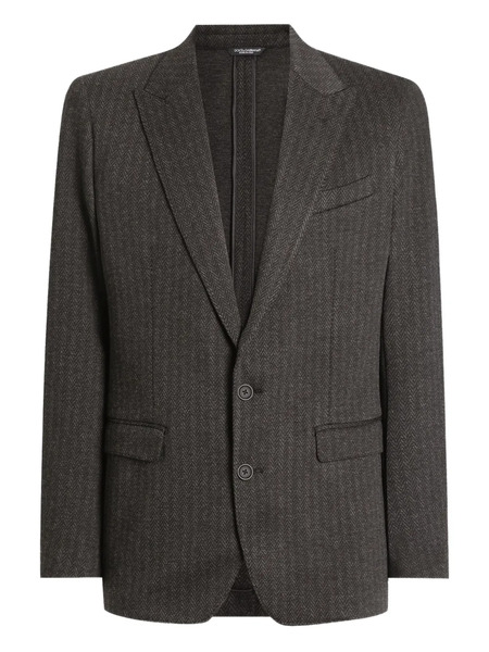 Dolce & Gabbana Pinstriped Single-breasted Blazer - Grey 