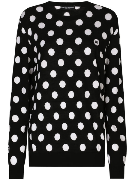  Dolce & Gabbana Polka-dot Pattern Jumper - Black 