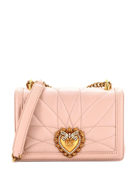  Dolce & Gabbana Pre-owned Devotion Full Flap Shoulder Bag Quilted Leather Small Crossbody Bag - Neutrals 