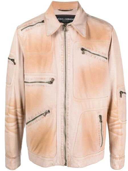  Dolce & Gabbana Pre-owned 2000s Gradient Effect Zipped Jacket - Neutrals 