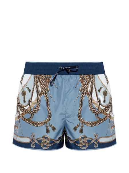  Dolce & Gabbana Rope Print Swim Shorts - Blue 
