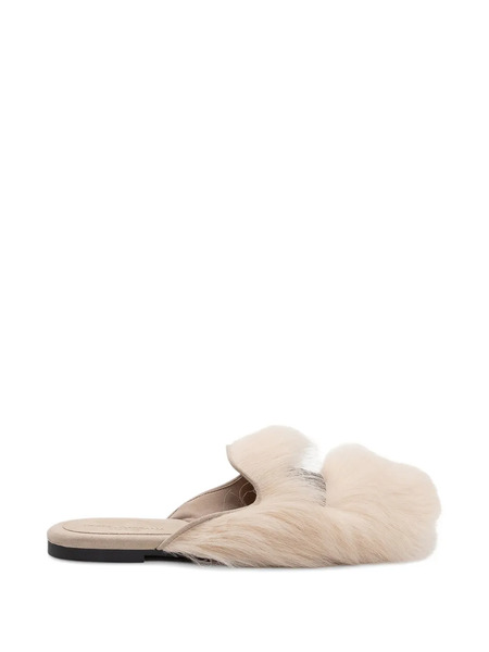  Dolce & Gabbana Round-toe Texture Mules - Neutrals 