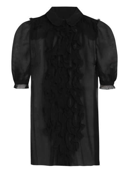  Dolce & Gabbana Ruffled Collared Blouse - Black 