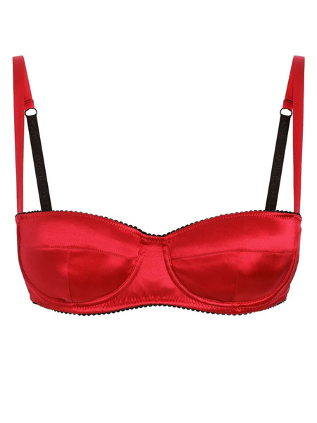  Dolce & Gabbana Satin Balconette Bra - Red 