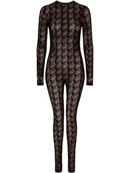  Dolce & Gabbana Semi-sheer Lace Jumpsuit - Black 