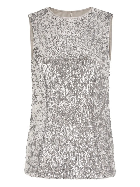  Dolce & Gabbana Sequin Top - Silver 