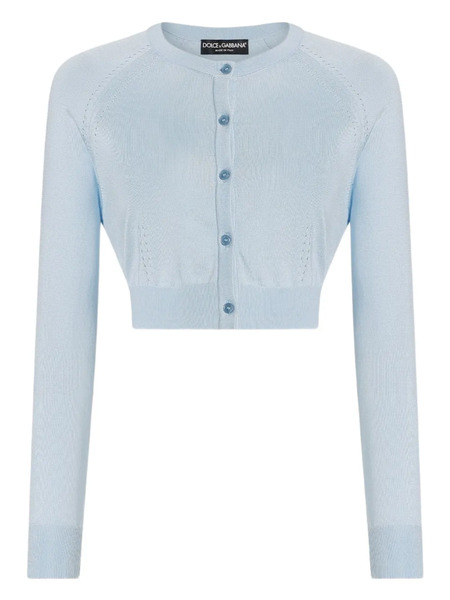  Dolce & Gabbana Silk-blend Cardigan - Blue 