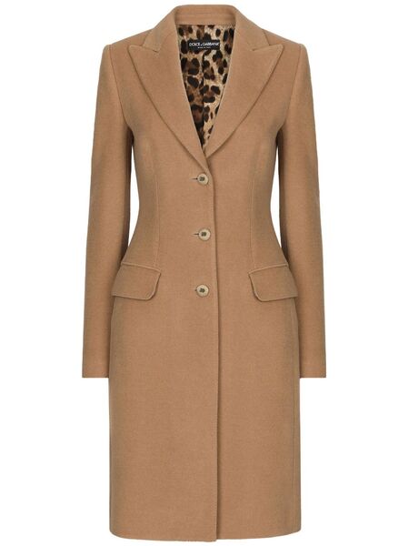  Dolce & Gabbana Single-breasted Midi Coat - Neutrals 
