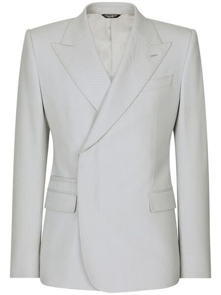  Dolce & Gabbana Single-breasted Wool Blazer - Grey 