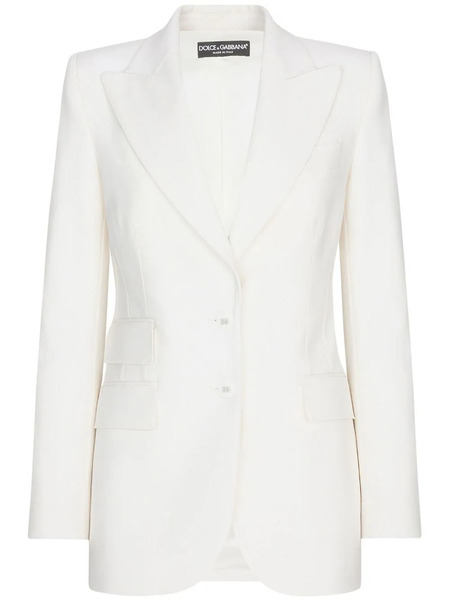  Dolce & Gabbana Single-breasted Wool Blazer - White 