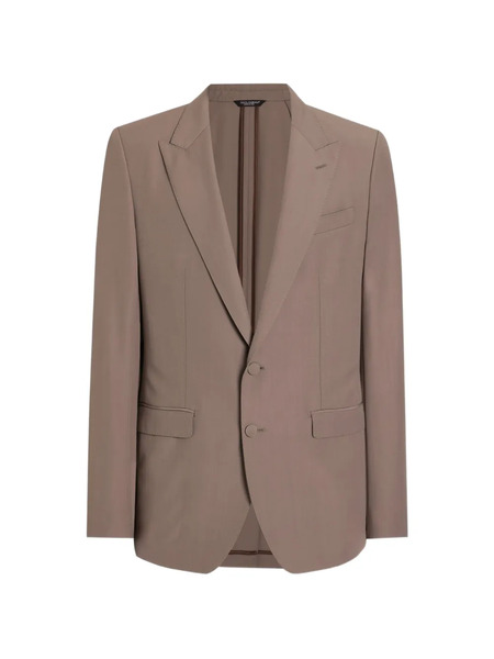  Dolce & Gabbana Single-breasted Wool Poplin Jacket - Brown 