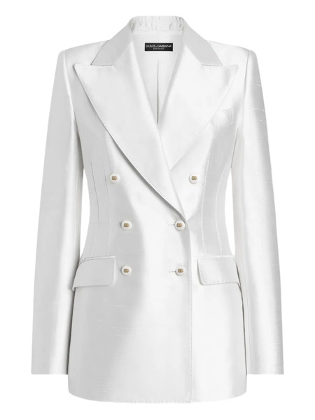  Dolce & Gabbana Stretch-silk Blazer - White 
