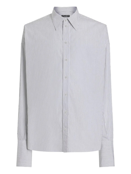  Dolce & Gabbana Striped Long-sleeve Shirt - White 