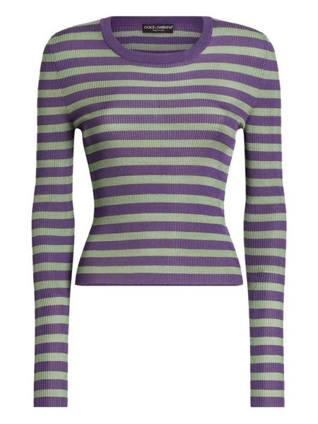  Dolce & Gabbana Striped Sweater - Green 