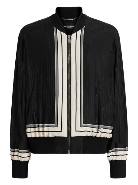  Dolce & Gabbana Striped Zip Jacket - Black 