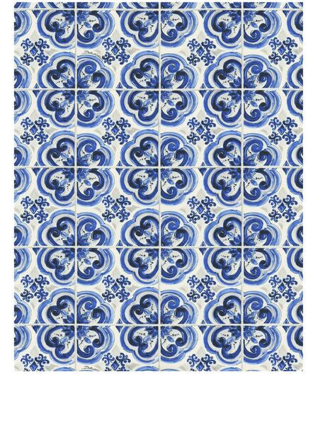  Dolce & Gabbana Tile-print Wallpaper - Blue 