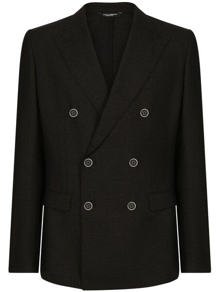  Dolce & Gabbana Wool Double-breasted Jacket - Grey 
