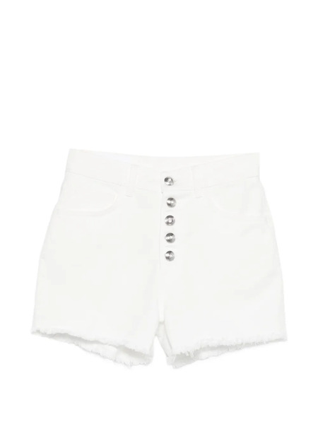 Dondup Button-fastening Frayed Shorts - White 