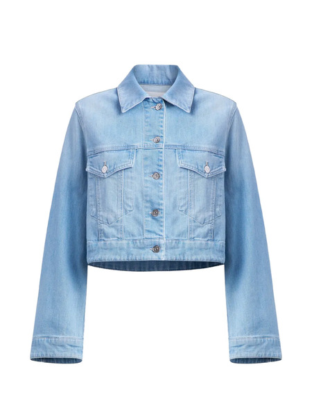  Dondup Chest-pocket Cropped Jacket - Blue 
