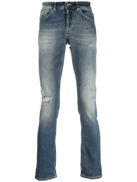  Dondup Cropped Stonewashed Jeans - Blue 