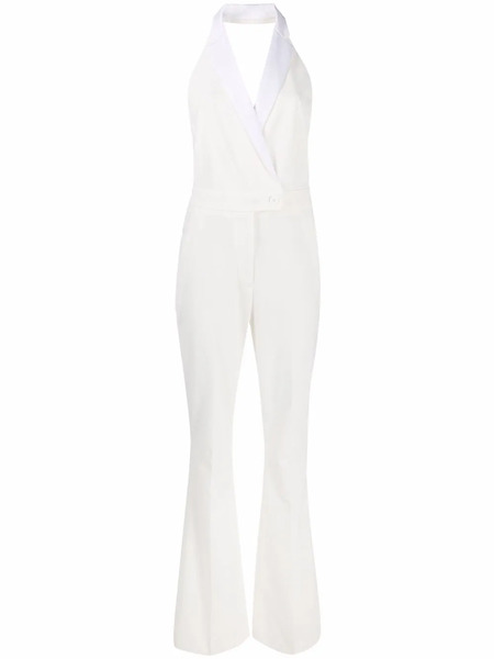 Dondup Double-breasted Sleeveless Jumpsuit - White 